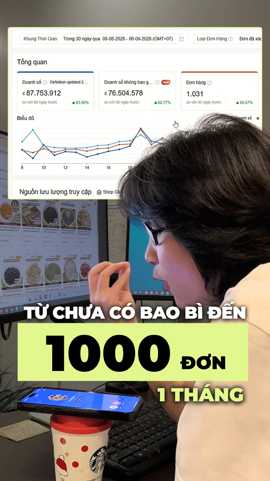 🔥 TỪ CHƯA CÓ BAO BÌ ĐẾN HƠN 1000 ĐƠN/ THÁNG Từ chưa có bao bi đến hơn 1000 đơn trên tháng